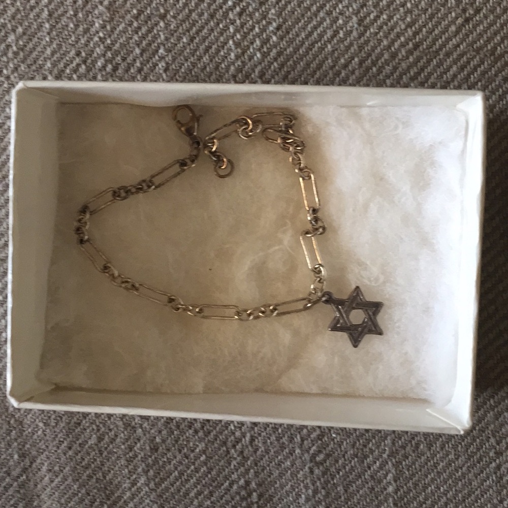 Silver bracelet with Star of David charm